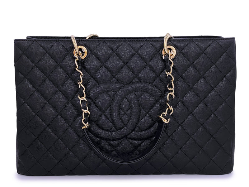 Chanel Black Caviar XL GST Grand Shopper Shopping Tote Bag GHW  Boutique  Patina