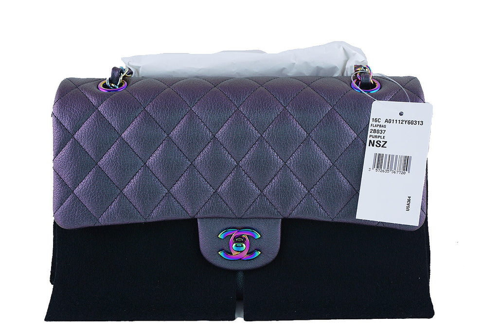NWT 16C Chanel Iridescent Purple Medium Classic 2.55 Double Flap Bag –  Boutique Patina