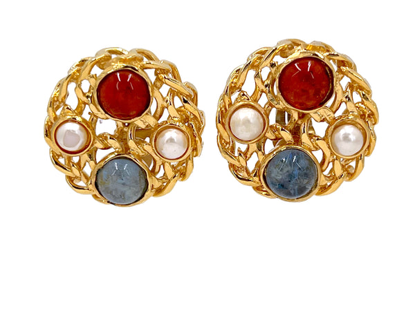 Chanel Vintage Large Pearl Stud Earrings – Boutique Patina