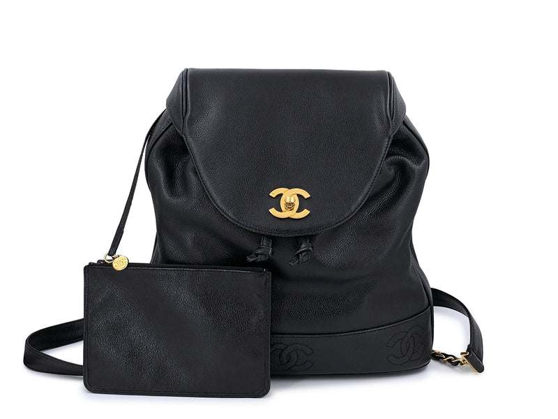 Chanel Vintage Black Caviar Backpack Bag 24k GHW – Boutique Patina