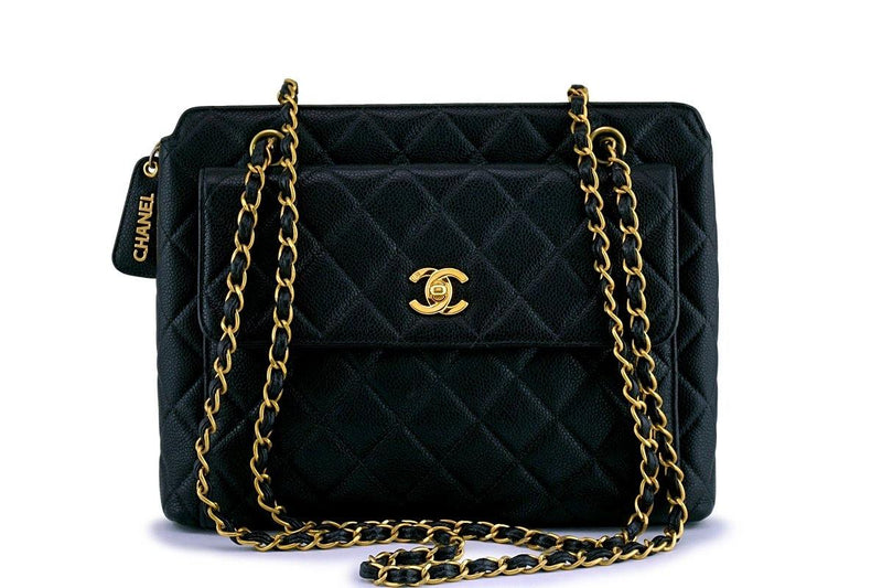chanel black leather purse