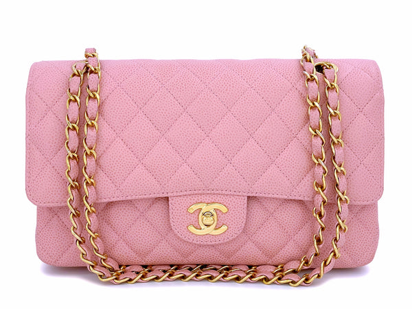 Chanel Quilted Patent Maxi Classic Double Flap Bag Fuchsia Pink