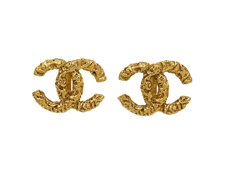 Chanel Vintage 93A CC Logo Stud Earrings - Boutique Patina