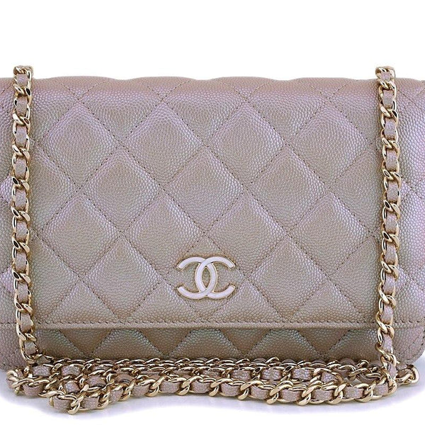 CHANEL WOC 19S Iridescent Beige Caviar Leather with Gold Hardware