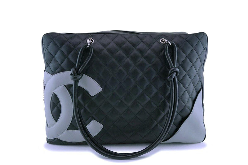 Chanel Tote Bag Cambon Small Quilted Leather Black