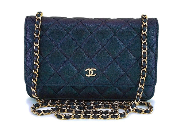 Chanel Navy Leather Mademoselle Vintage Style Wallet On Chain (WOC