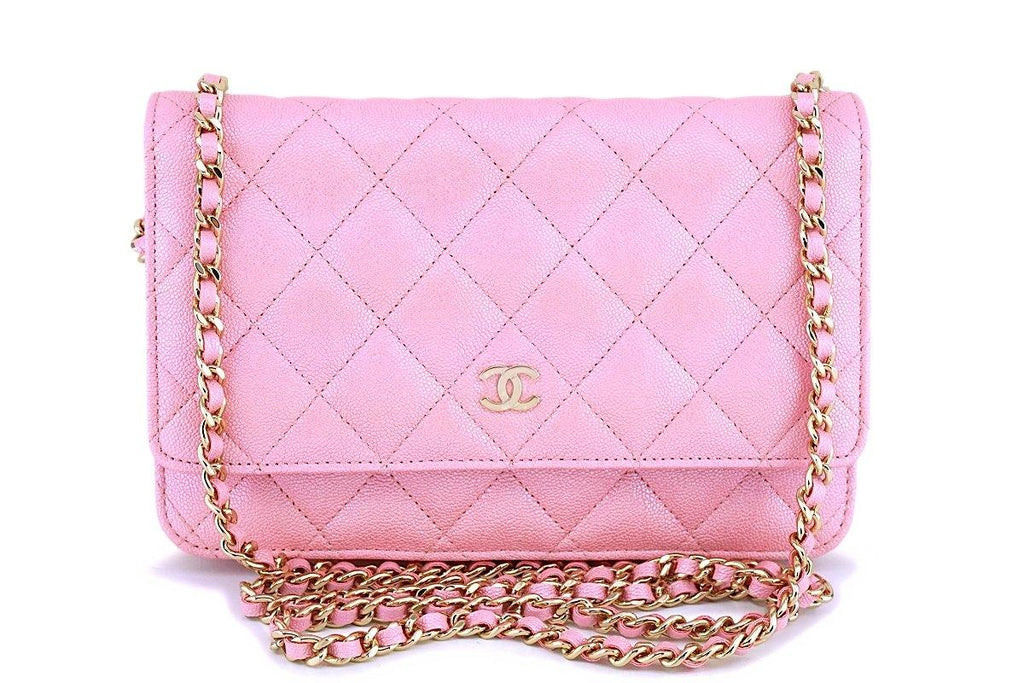 caviar chanel wallet on chain pink