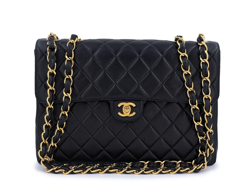 Chanel Patent Leather Classic Jumbo Double Flap Shoulder Bag (SHF-1906 –  LuxeDH
