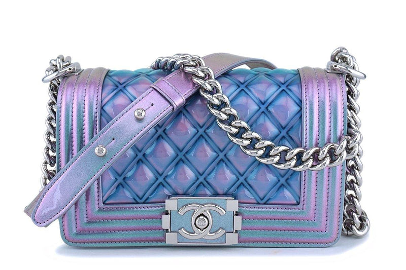 18S Chanel Iridescent Purple Mermaid Small Classic Water Boy Flap Bag –  Boutique Patina