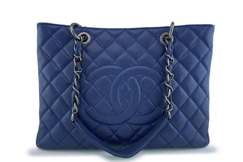Chanel Blue Caviar Classic Grand Shopper Tote GST Shopping Bag - Boutique Patina