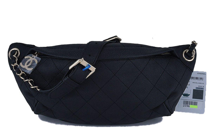 17P NWT Chanel Black Caviar Soft Quilted Classic Fanny Pack Bag - Boutique Patina