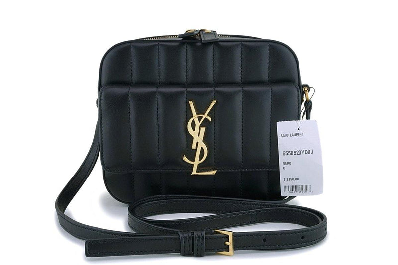 NWT New YSL Saint Laurent Black Vicky Camera Crossbody Bag - Boutique Patina