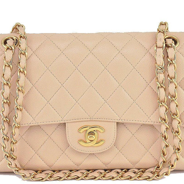 Chanel, Beige Caviar Classic Double Flap Bag