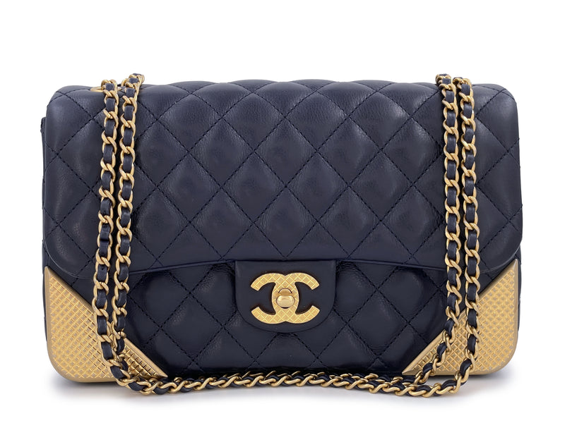 Pre-Owned Chanel Blue Quilted Lambskin Leather Daily Single Flap