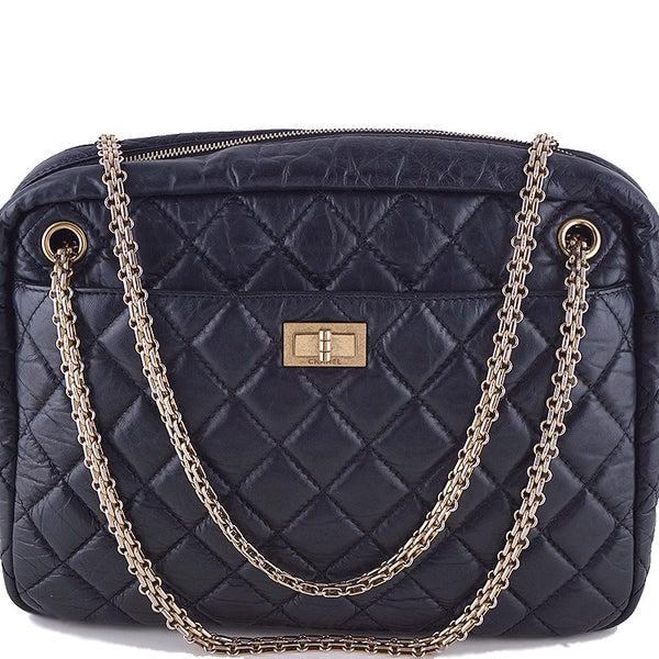 Chanel Black Jumbo Large 2.55 Reissue Camera Case Bag – Boutique