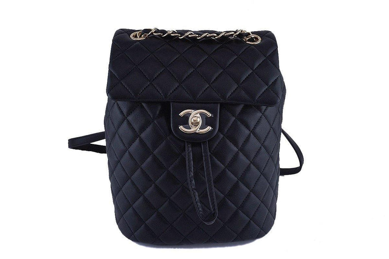 NIB Chanel Black Classic Quilted Urban Spirit Backpack Bag GHW - Boutique Patina