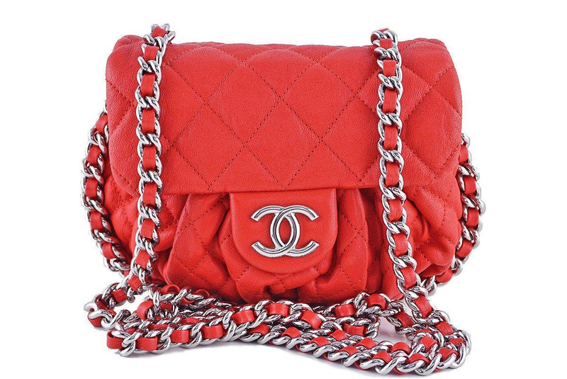 Chanel Red Chain Around Mini Classic Flap, Small Crossbody Bag - Boutique Patina
