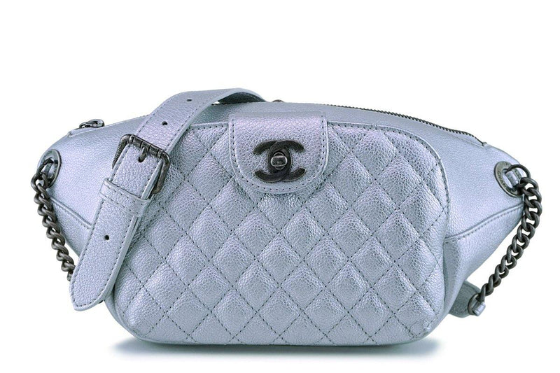 Chanel Silver Calfskin Front Pocket Belt Bag Fanny Pack RHW – Boutique  Patina