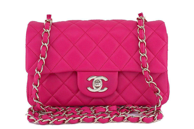 Chanel Fuchsia Pink Classic Quilted Rectangular Mini 2.55 Flap Bag, GH –  Boutique Patina