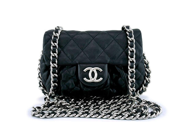 Chanel Black Mini/Small Chain Around Rounded Classic Cross Body Flap Bag - Boutique Patina