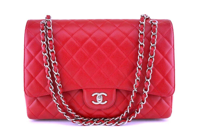 Chanel Red Caviar Maxi Classic Flap Bag SHW – Boutique Patina