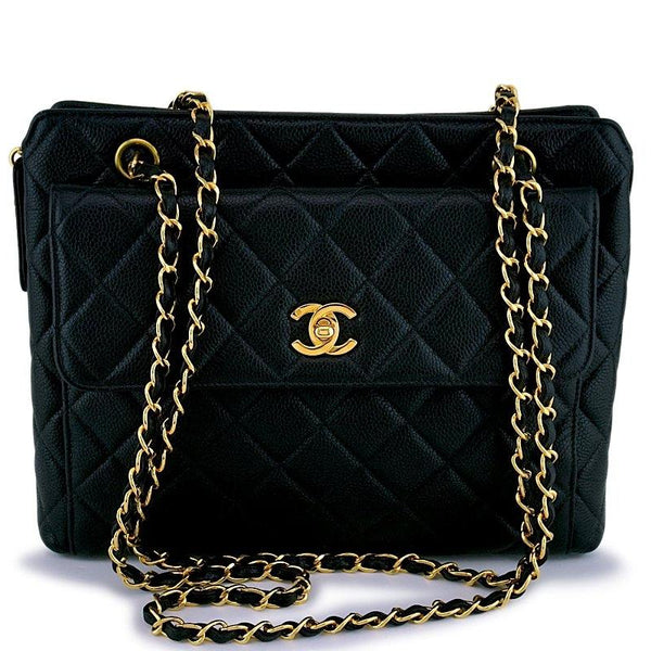 Chanel Vintage Black Caviar Classic Timeless Tote Bag 24k GHW – Boutique  Patina