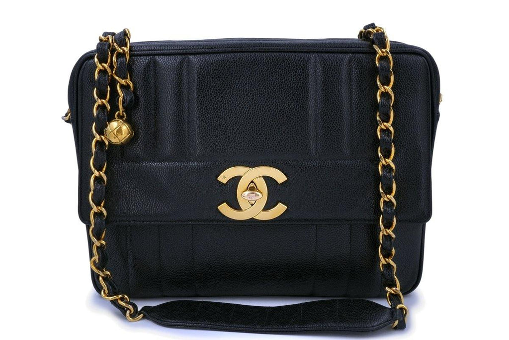 Chanel Vintage Beige Caviar Jumbo Classic Mademoiselle Flap Bag 24k GH –  Boutique Patina