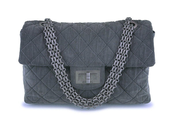 Chanel Pink Quilted Canvas XXL Reissue 2.55 Flap Bag Chanel