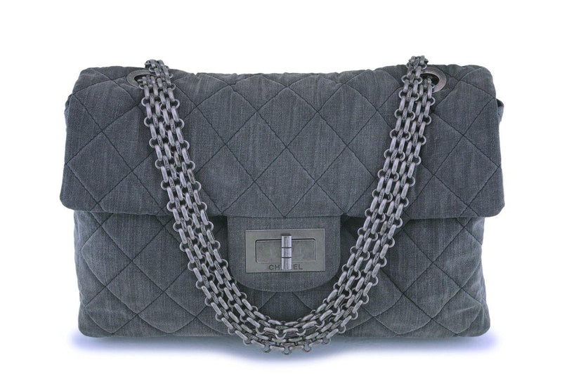 Rare Chanel Gray XXL Supermodel Reissue Flap Bag RHW - Boutique Patina