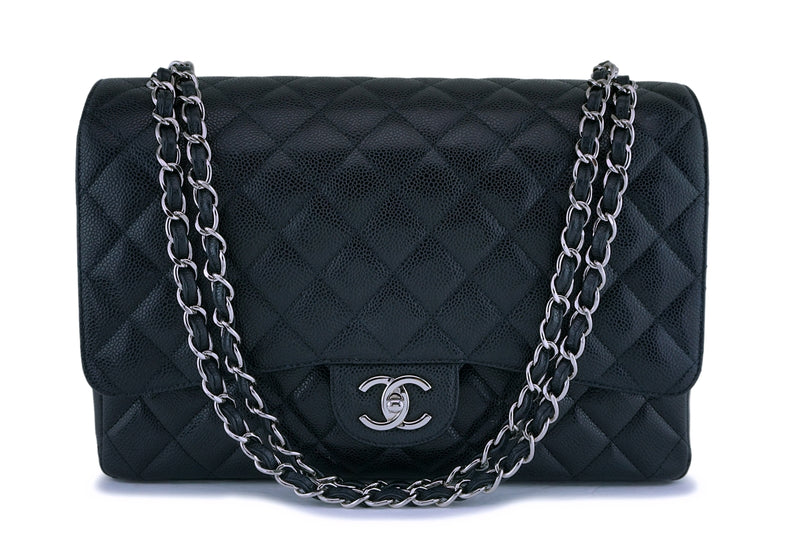 Chanel Black Caviar Maxi Classic Double Flap Bag SHW – Boutique Patina