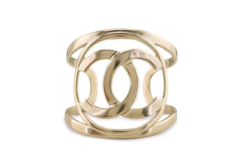 Chanel 16A Champagne Gold Limited Cuff Bracelet - Boutique Patina