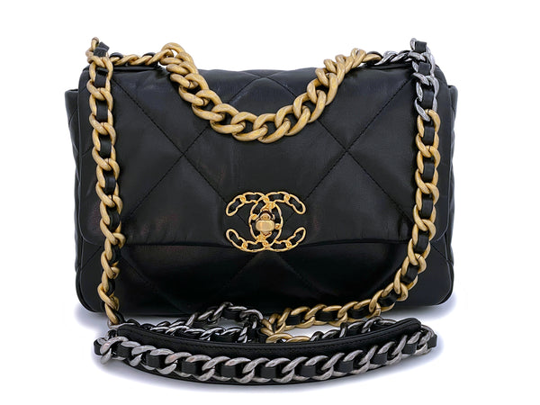 Chanel 19 Black Medium Flap Bag - Boutique Patina