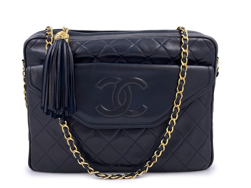 White Chanel Lambskin Pearl Signature Flap Phone Holder Crossbody Bag –  Designer Revival