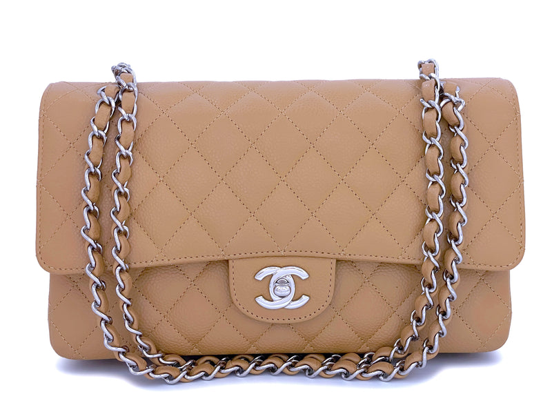 Chanel Beige Caviar Medium Classic Double Flap Bag SHW – Boutique