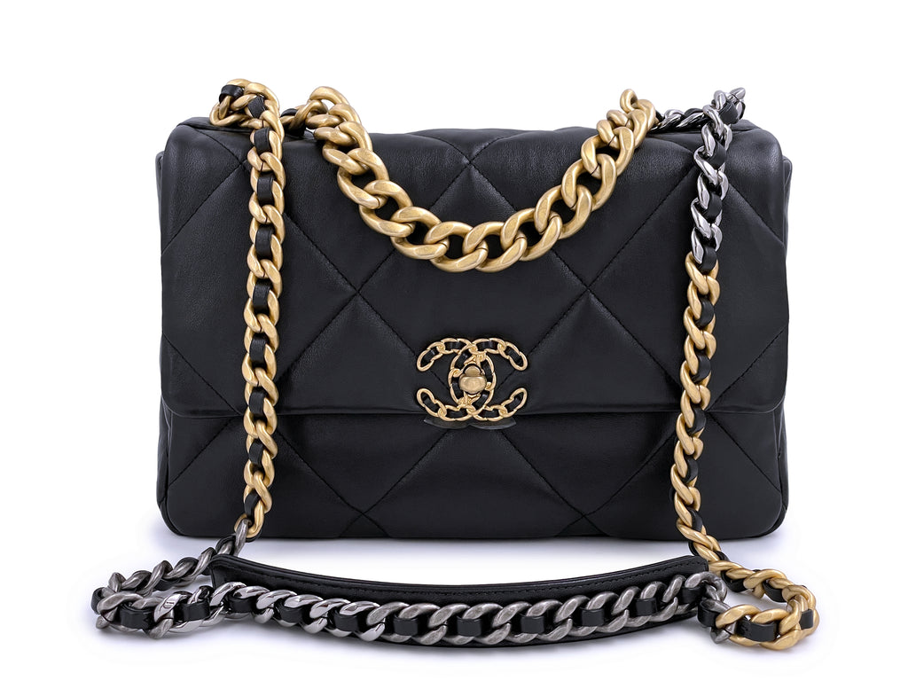 Chanel 2021 Medium Graffiti 19 Flap Bag w/ Tags - Black Shoulder Bags,  Handbags - CHA580549