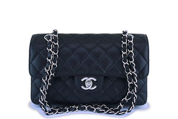 Chanel Black Quilted Caviar Business Affinity Clutch on Chain Gold Hardware, 2022 (Like New), Womens Handbag