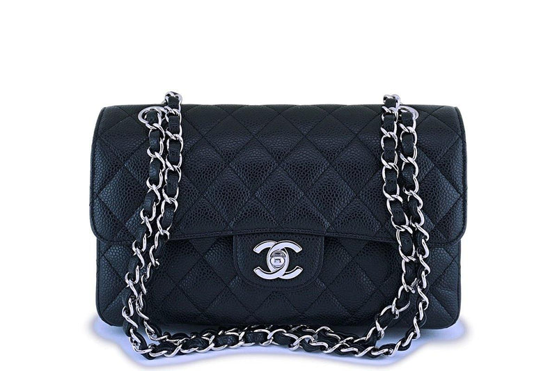 Chanel Midnight Navy Blue-Black Caviar Small Classic Double Flap Bag 2 –  Boutique Patina
