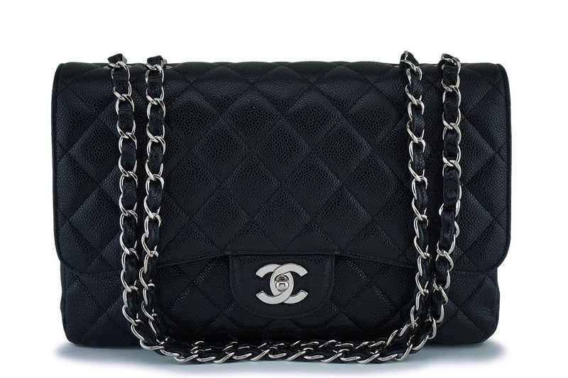 Chanel Black Caviar Maxi Jumbo XL Classic Double Flap Bag SHW – Boutique  Patina