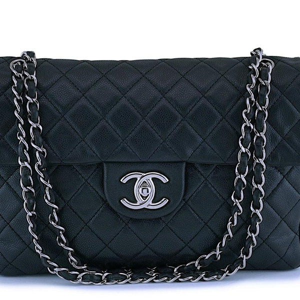 Rare Chanel Black Soft Caviar Maxi Jumbo XL Classic Double Flap Bag –  Boutique Patina