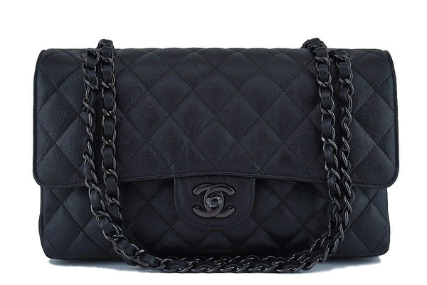 NIB 17S Chanel So Black Medium Classic 2.55 Double Flap Bag - Boutique Patina