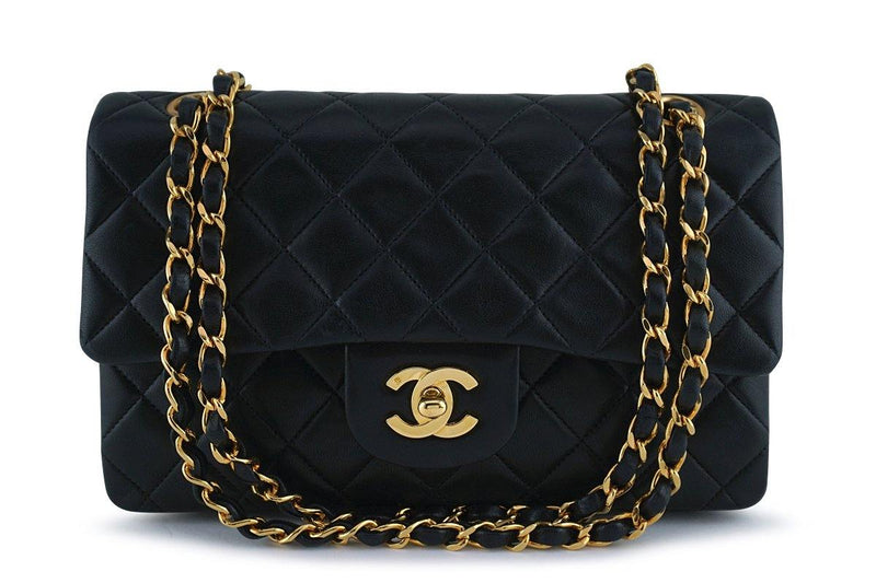 Chanel Black Lambskin Small Classic 2.55 Double Flap Bag