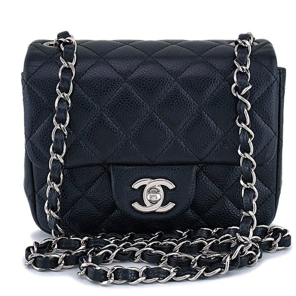 Chanel Light Purple Quilted Patent Leather Classic Square Mini