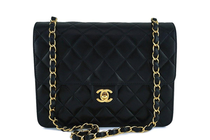 Chanel Black Lambskin Classic Vintage Timeless Flap Bag GHW - Boutique Patina