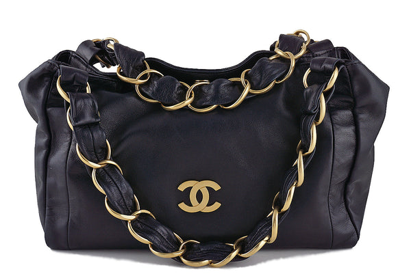 Chanel Black "Olsen" CC Ultra Soft Hobo Shoulder Tote Bag - Boutique Patina