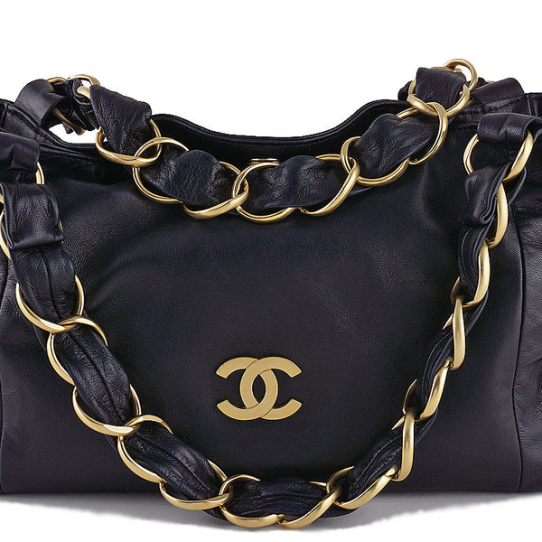 Chanel Black Olsen CC Ultra Soft Hobo Shoulder Tote Bag – Boutique Patina