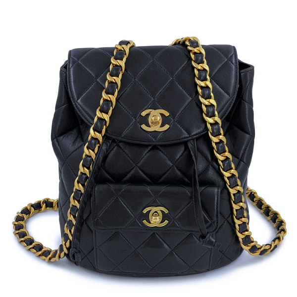 Chanel Vintage Duma Backpack Bag 24k GHW Black Lambskin – Boutique Patina