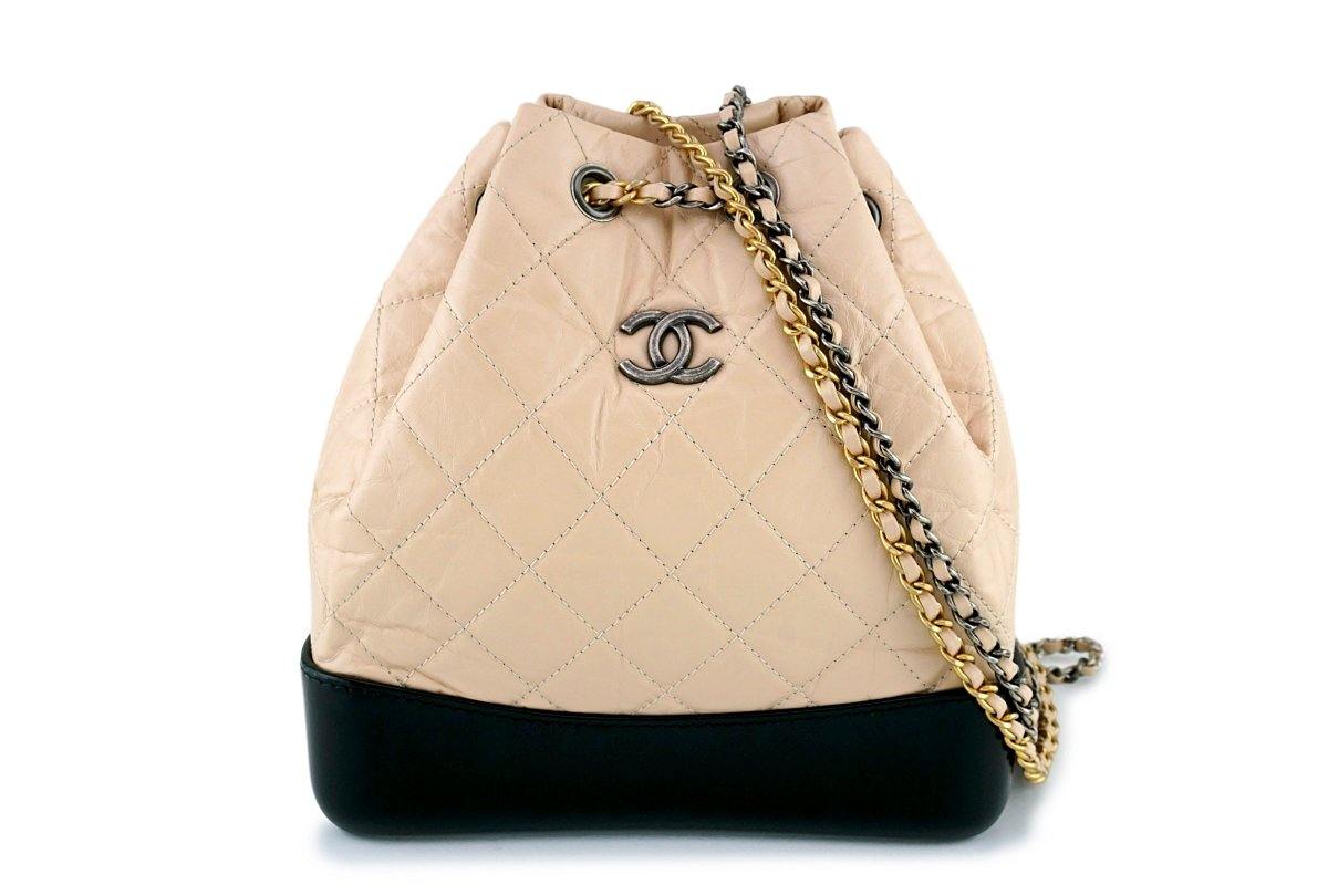 Chanel Beige Clair/Black Small Gabrielle Backpack Bag  display picture 3