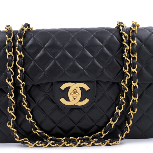 Chanel 1993 Vintage Black Lambskin Maxi Classic Flap Bag 24k GHW – Boutique  Patina