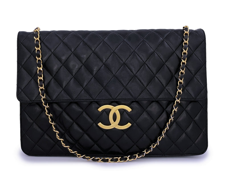 Chanel Vintage Black Caviar Classic Square Mini Flap Bag SHW