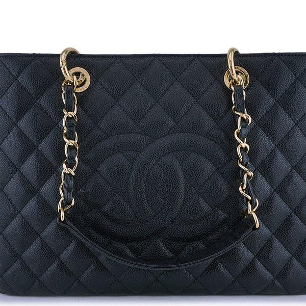 Chanel Black Caviar Classic Grand Shopper Tote GST Bag 24k